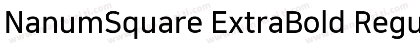 NanumSquare ExtraBold Regular字体转换